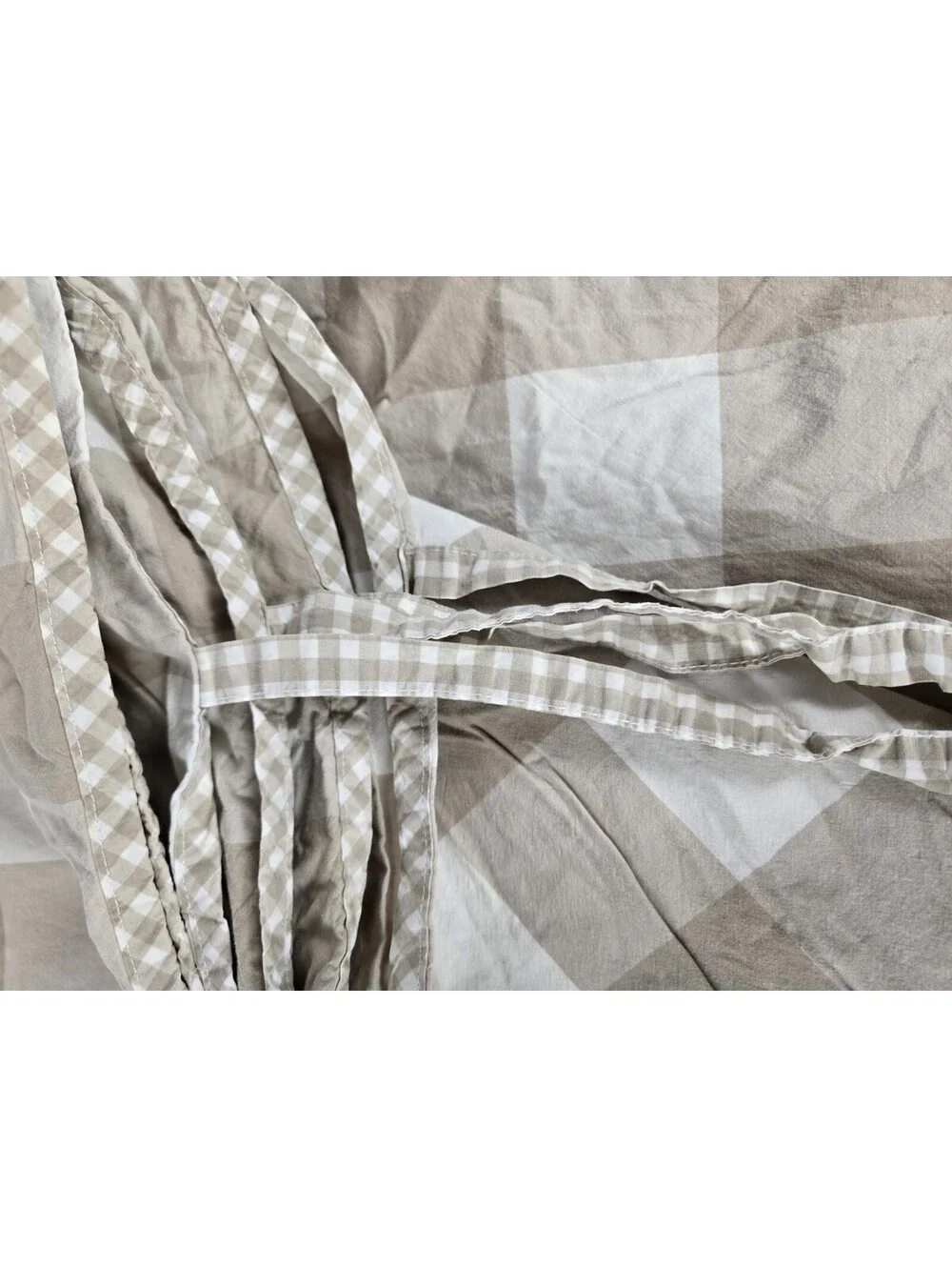 Pottery Barn Bed & Bath Beige Checker Duvet Cover Queen